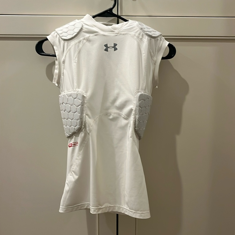 Under Armour Youth Gameday Armour Pro 5-Pad Top Base Layer - Youth Large - White